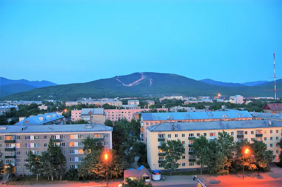 Южно-Сахалинск с высоты